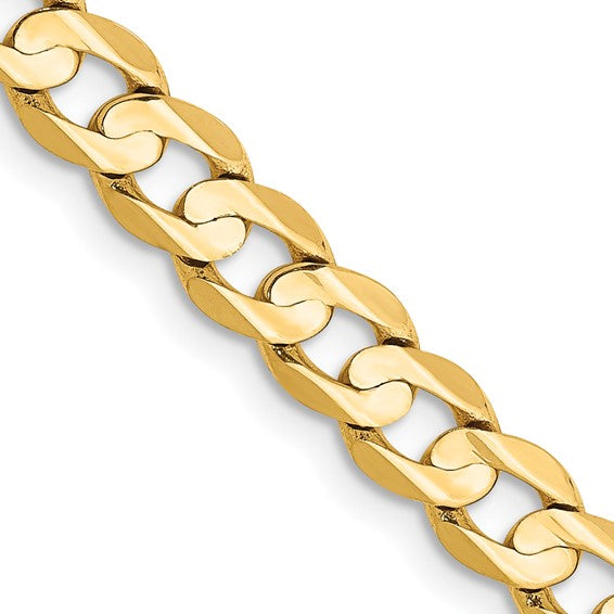 14-Karat 5.25mm Open Concave Curb Chain - 24"