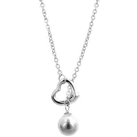 Thumbnail for Heart Pearl Drop Necklace