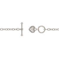 Thumbnail for Toggle Pave Heart Necklace