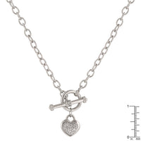 Thumbnail for Toggle Pave Heart Necklace