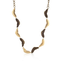 Thumbnail for Vintage Leaf Two-tone Finish Necklace