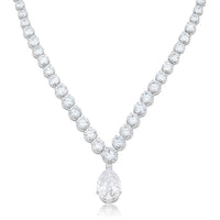 Thumbnail for Bejeweled Cubic Zirconia Pear Drop Necklace
