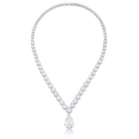 Thumbnail for Bejeweled Cubic Zirconia Pear Drop Necklace