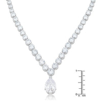 Thumbnail for Bejeweled Cubic Zirconia Pear Drop Necklace