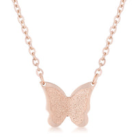 Thumbnail for Breanne Rose Gold Stainless Steel Rose Gold Butterfly Necklace