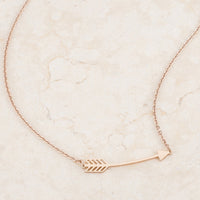Thumbnail for Arianna Rose Gold Stainless Steel Arrow Necklace