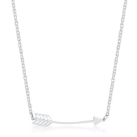 Thumbnail for Arianna Rhodium Stainless Steel Arrow Necklace