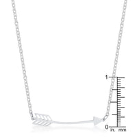 Thumbnail for Arianna Rhodium Stainless Steel Arrow Necklace