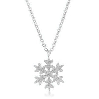 Thumbnail for Jenna Stainless Steel Silvertone Snowflake Necklace