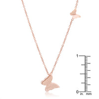 Thumbnail for Beatrice Rose Gold Stainless Steel Delicate Butterfly Necklace