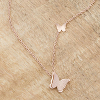 Thumbnail for Beatrice Rose Gold Stainless Steel Delicate Butterfly Necklace