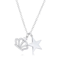 Thumbnail for Vanessa Crown & Star Charm 0.4 ct Pendant