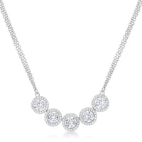 Thumbnail for 5 Ct Dazzling Rhodium Necklace with CZ