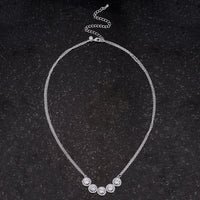 Thumbnail for 5 Ct Dazzling Rhodium Necklace with CZ