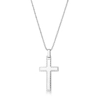 Thumbnail for Large Stainless Steel Cross Necklace with Laser Etched Design