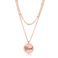 Thumbnail for Delicate Rose Gold Plated Blessed Necklace