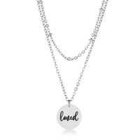 Thumbnail for Delicate Stainless Steel loved Necklace