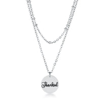 Thumbnail for Delicate Stainless Steel Thankful Necklace
