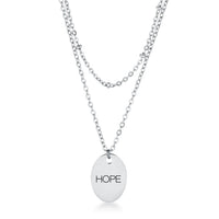 Thumbnail for Stainless Steel Double Chain HOPE Necklace