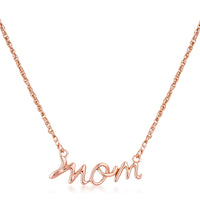 Thumbnail for 18k Rose Gold Plated Mom Script Necklace
