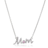 Thumbnail for Sparkling Mom Script Necklace
