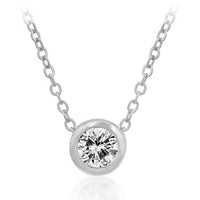Thumbnail for Solitaire Bezel Cubic Zirconia Pendant