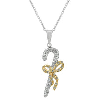 Thumbnail for Candy Cane Cubic Zirconia Pendant