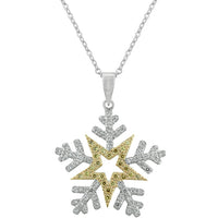 Thumbnail for Two-tone Finished Snowflake Pendant