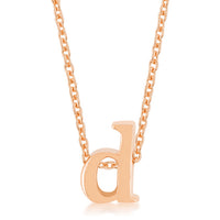 Thumbnail for Rose Gold Finish Initial D Pendant