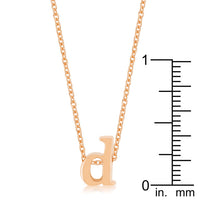 Thumbnail for Rose Gold Finish Initial D Pendant