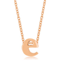 Thumbnail for Rose Gold Finish Initial E Pendant