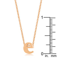 Thumbnail for Rose Gold Finish Initial E Pendant