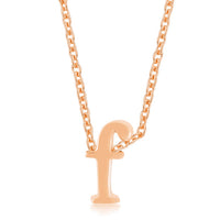 Thumbnail for Rose Gold Finish Initial F Pendant