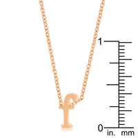 Thumbnail for Rose Gold Finish Initial F Pendant