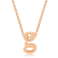 Thumbnail for Rose Gold Finish Initial G Pendant