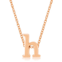 Thumbnail for Rose Gold Finish Initial H Pendant