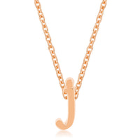 Thumbnail for Rose Gold Finish Initial J Pendant