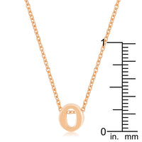 Thumbnail for Rose Gold Finish Initial O Pendant
