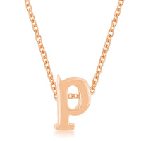 Thumbnail for Rose Gold Finish Initial P Pendant