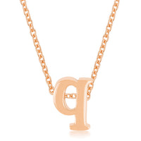 Thumbnail for Rose Gold Finish Intiial Q Pendant