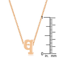 Thumbnail for Rose Gold Finish Intiial Q Pendant