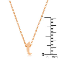 Thumbnail for Rose Gold Finish Initial T Pendant