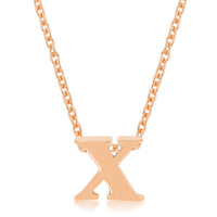 Thumbnail for Rose Gold Finish Initial X Pendant