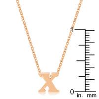 Thumbnail for Rose Gold Finish Initial X Pendant