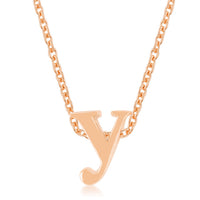 Thumbnail for Rose Gold Finish Initial Y Pendant