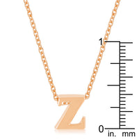 Thumbnail for Rose Gold Finish Initial Z Pendant
