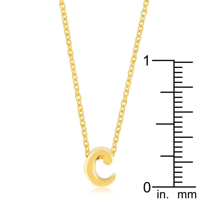 Golden Initial C Pendant