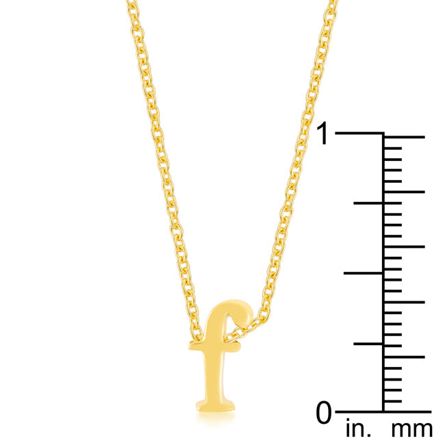 Golden Initial F Pendant