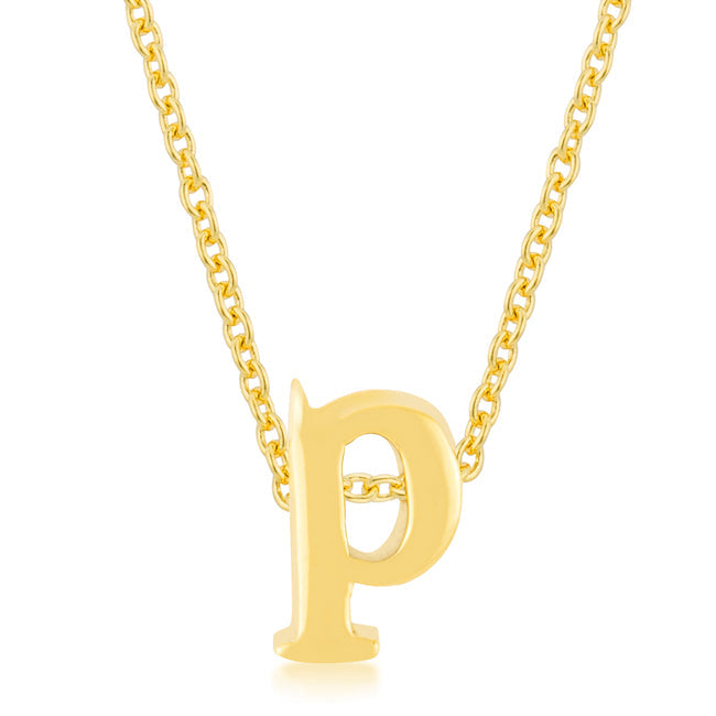 Golden Initial P Pendant