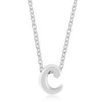 Thumbnail for Rhodium Plated Finish Initial C Pendant